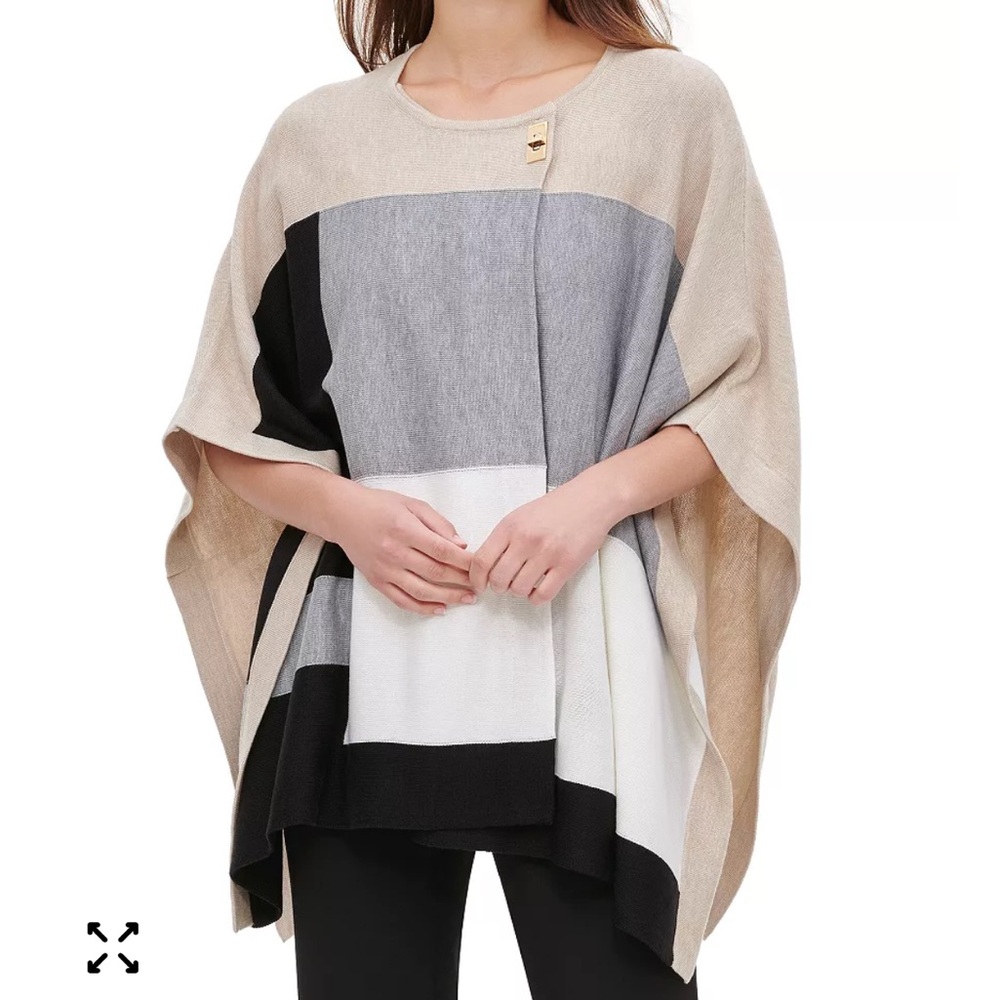 Calvin Klein Women’s Colorblocked Poncho